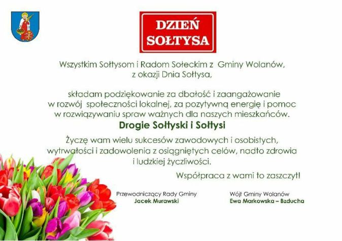 życzenia z okazji Dnia Sołtysa